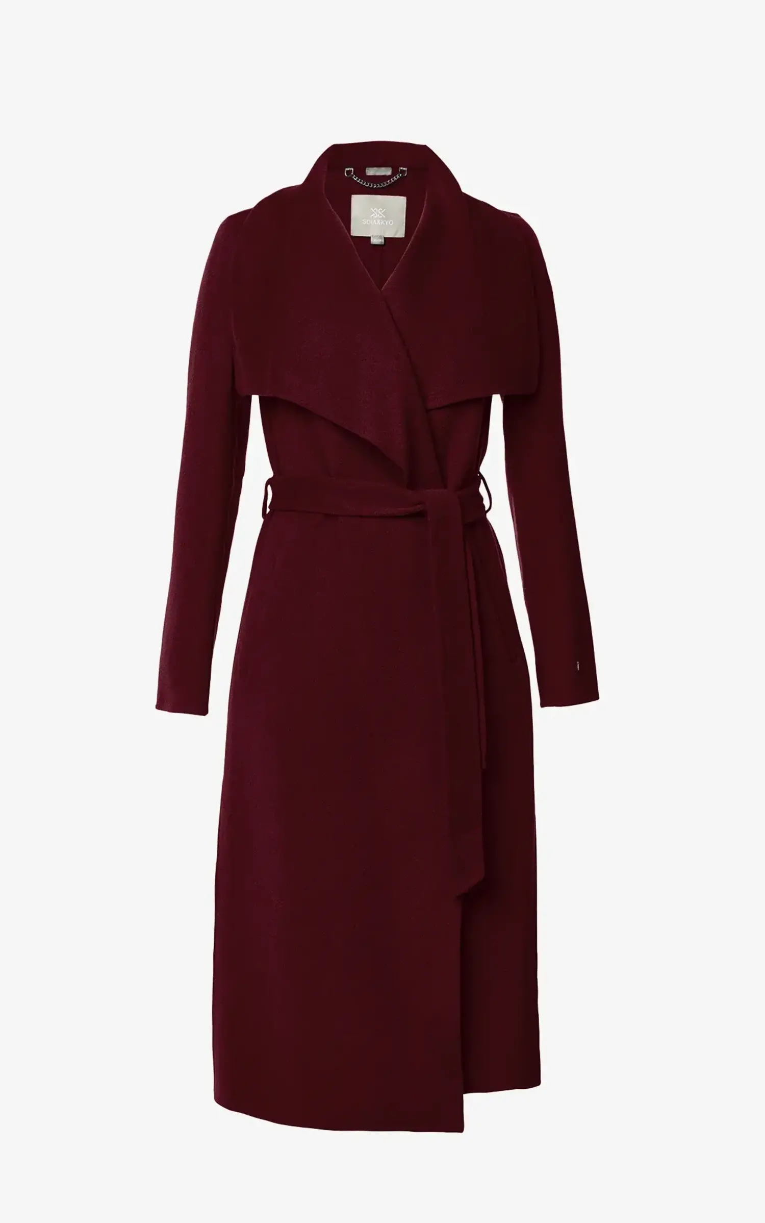 Soia Kyo Britta Straight Fit Double Face Wool Coat Merlot Tryst Boutique