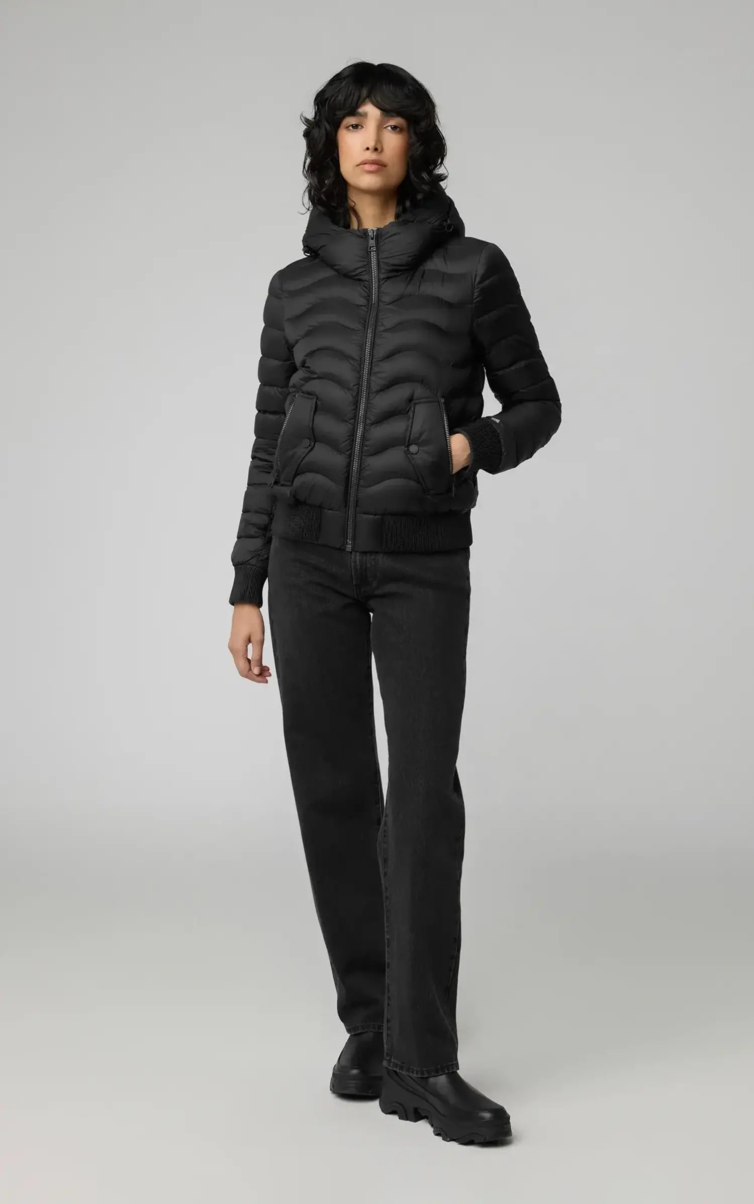 Hooded down puffer jacket soia & kyo deals
