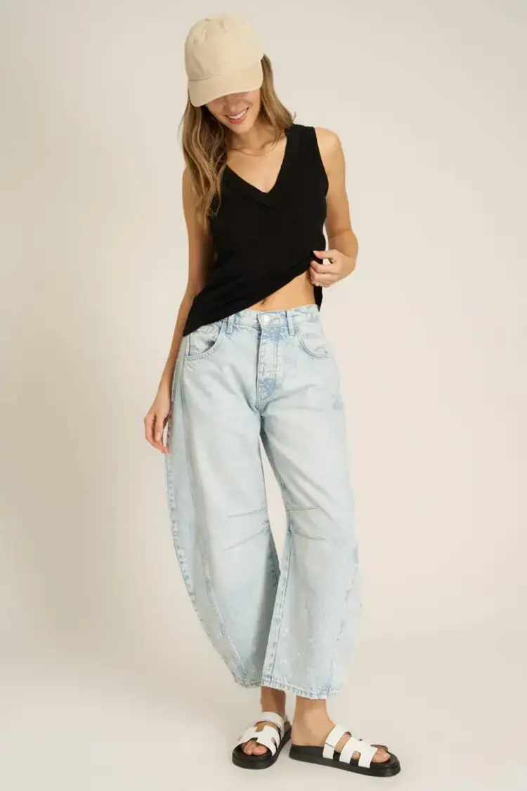 Project Social T Let Me Know Slub V-Neck Tank Black