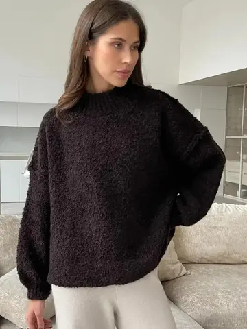 Charli London Jessica Sweater Chocolate