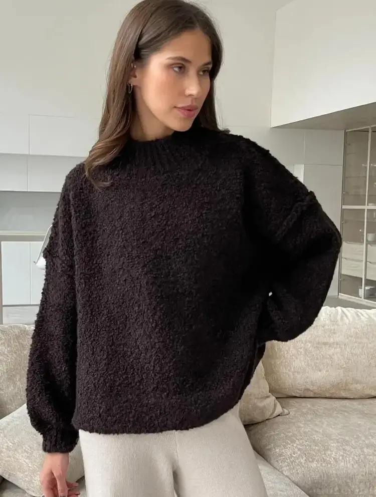 Charli London Jessica Sweater Chocolate