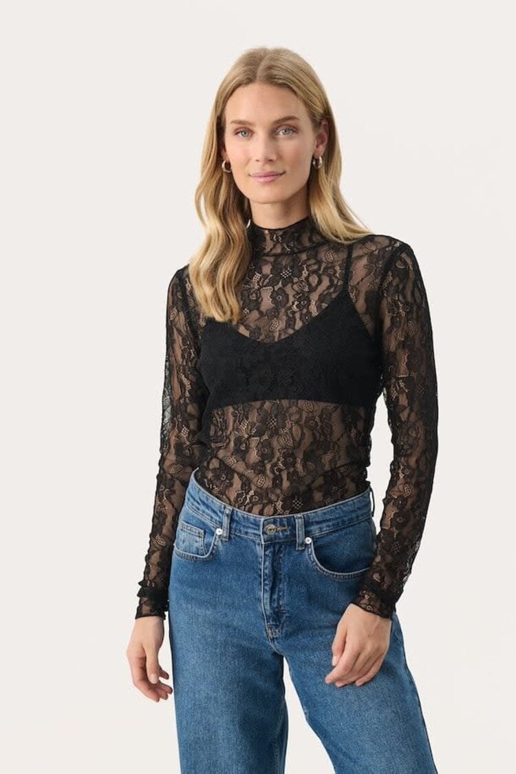 Part Two Lior Sheer Top Black