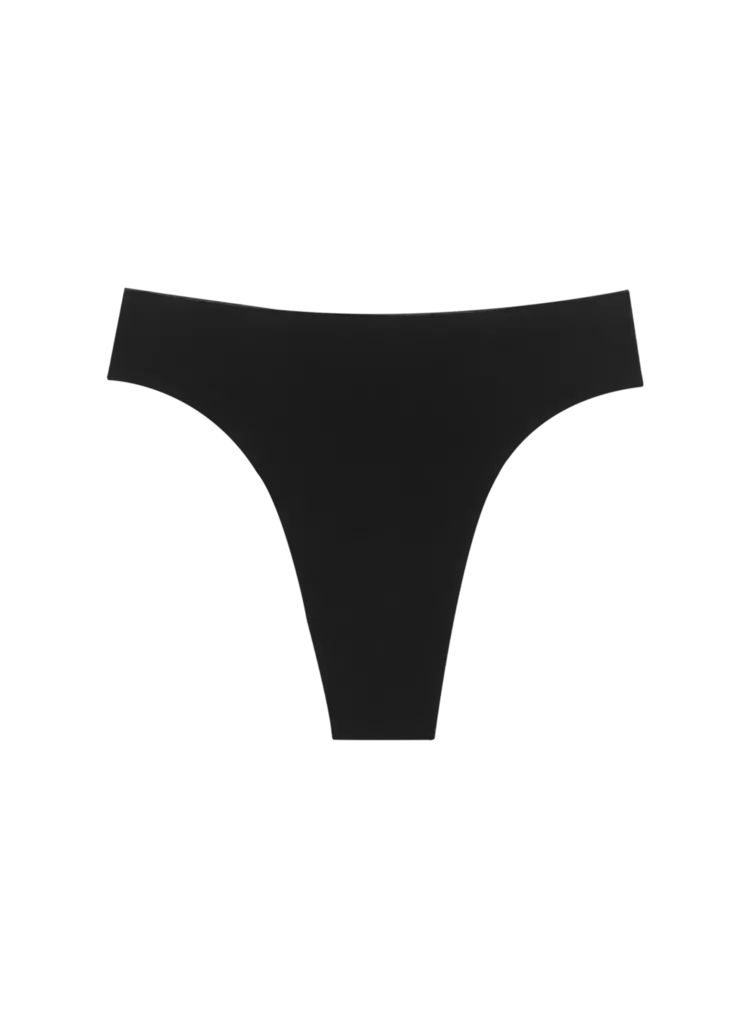 Huha Seamless High Rise Mineral Thong Black