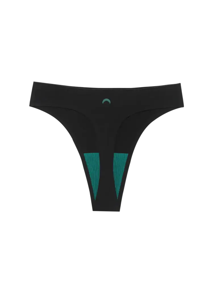 Huha Seamless High Rise Mineral Thong Black