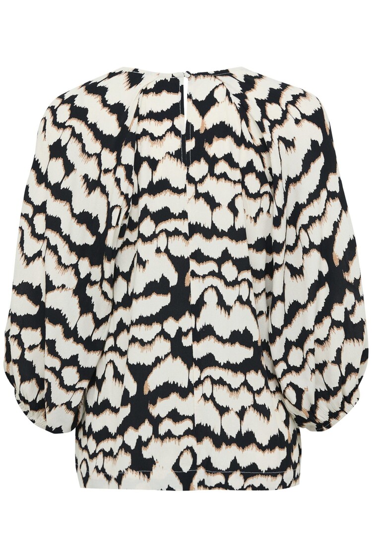 Soaked in Luxury Slalize Blouse Whitecap Grey Zig Zag