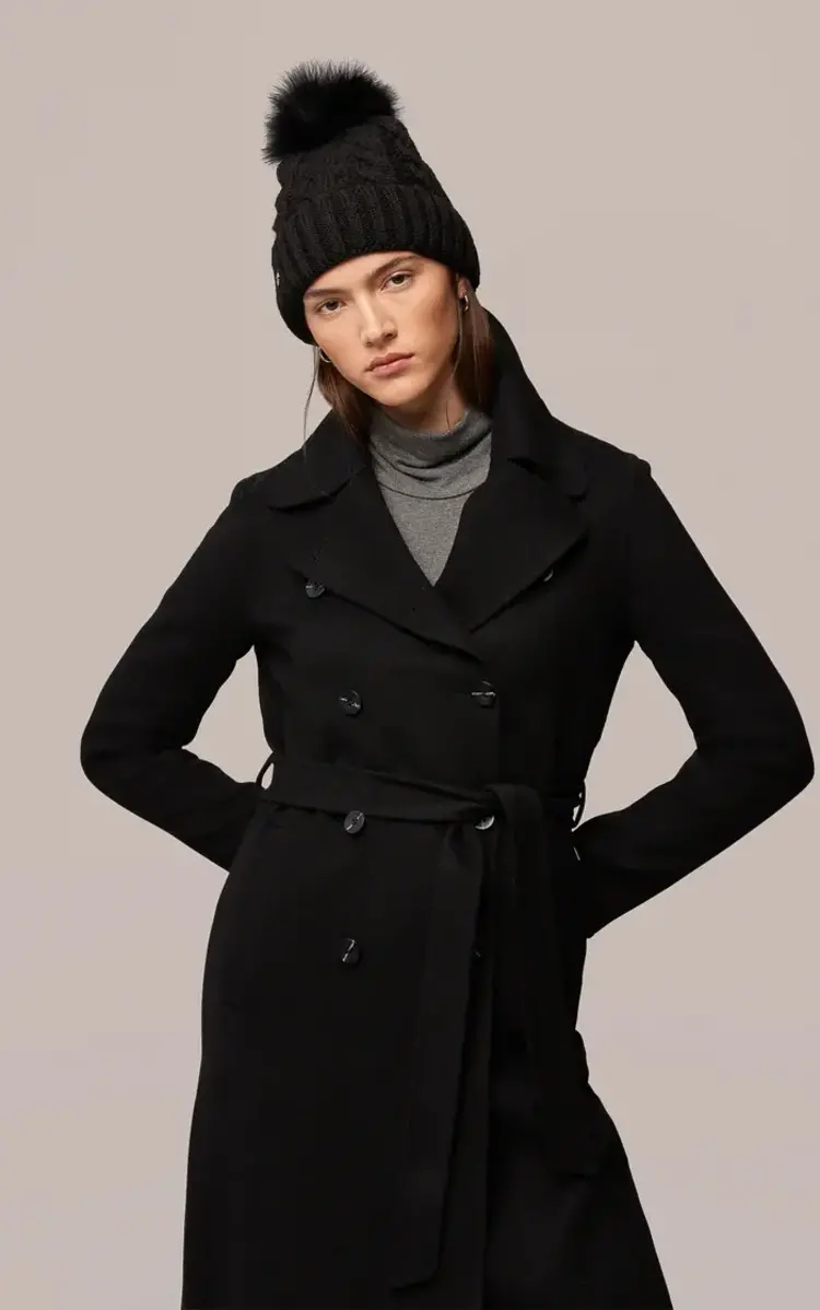 Soia & Kyo AMALIE Cable Knit Toque Black