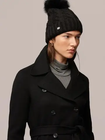 Soia & Kyo AMALIE Cable Knit Toque Black