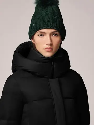 Soia & Kyo AMALIE Cable Knit Toque Evergreen