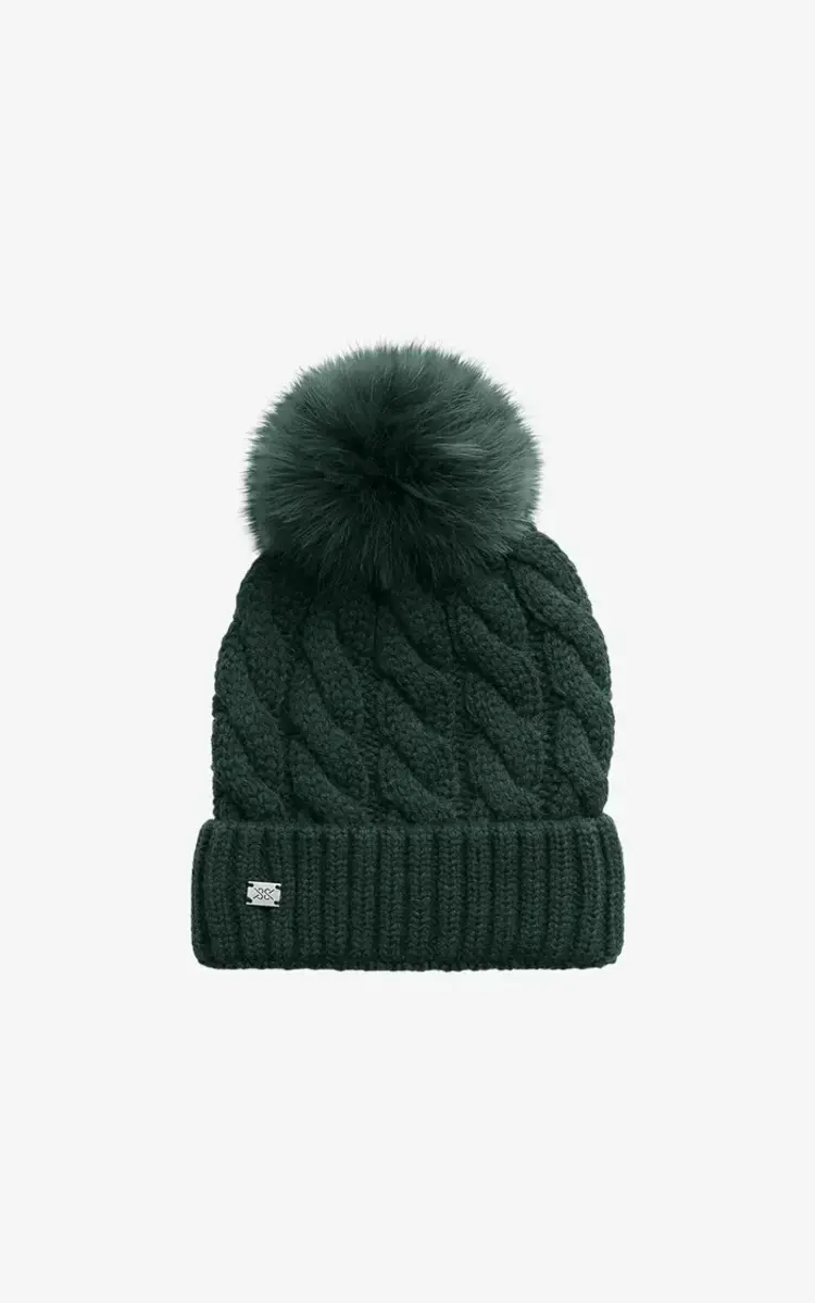 Soia & Kyo AMALIE Cable Knit Toque Evergreen