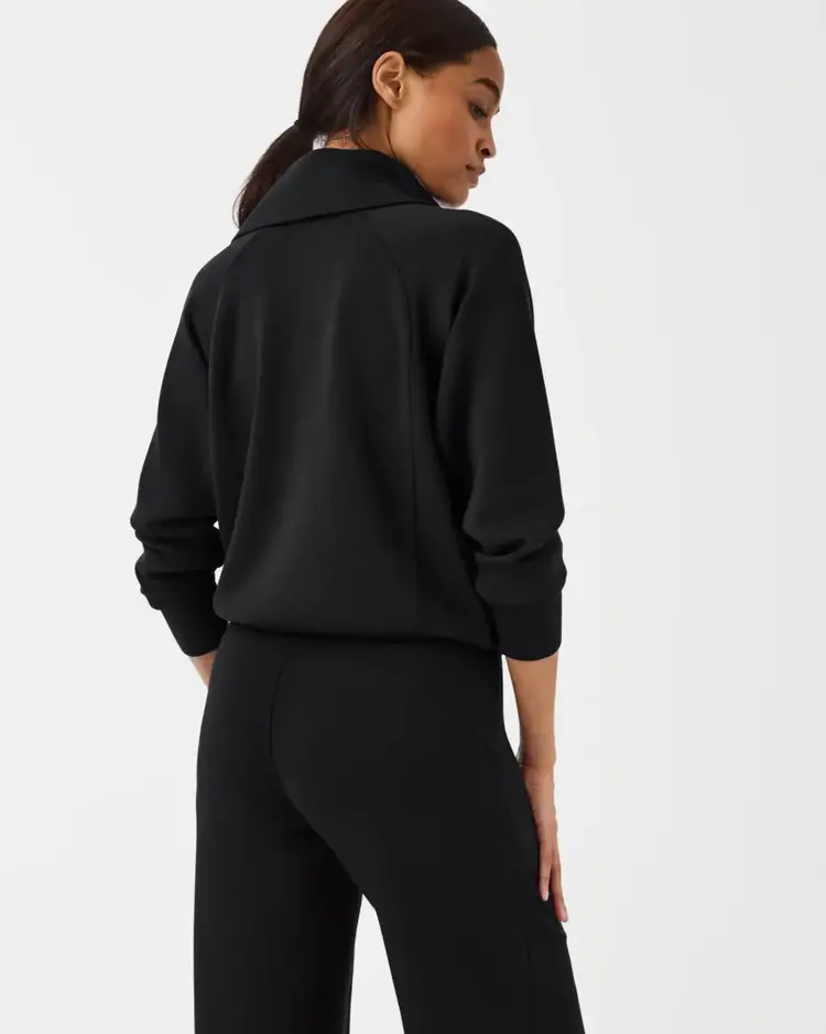 Spanx Air Essentials Half Zip Very Black