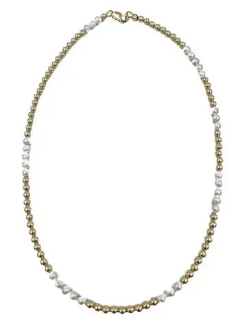 Saskia De Vries 14K Gold Filled and Freshwater Pearl Necklace
