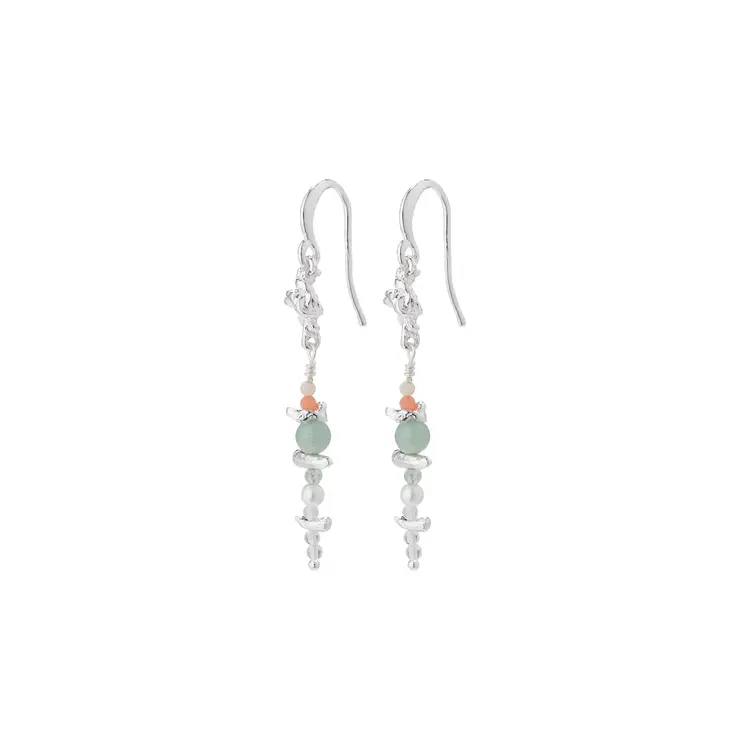 Pilgrim Jewellery CLOUD Recycled Earrings  Silver Multi