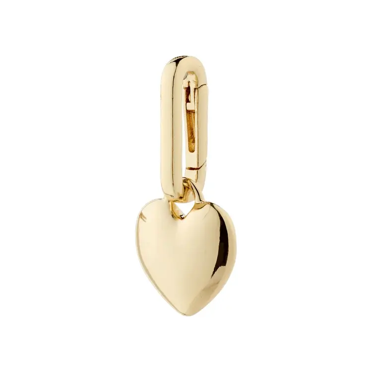 Pilgrim Jewellery CHARM Recycled Heart Pendant Gold