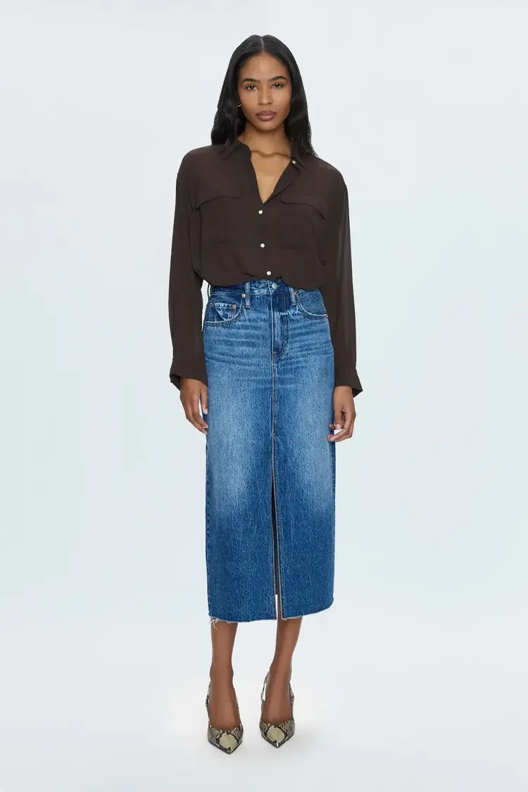 Pistola Alice High Rise Midi Skirt - Fairfax