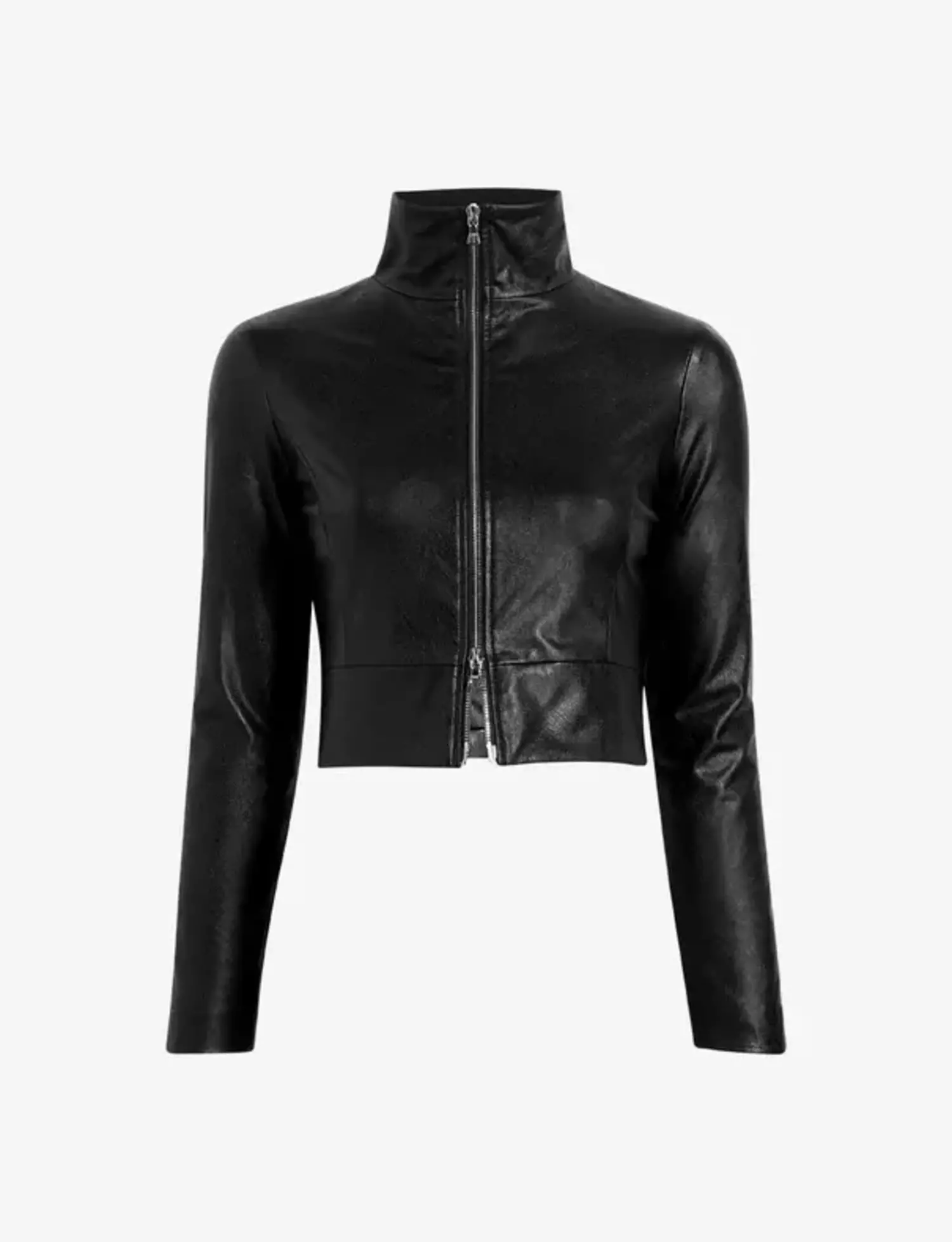 Commando | Faux Leather Cropped Biker Jacket Black - Tryst Boutique