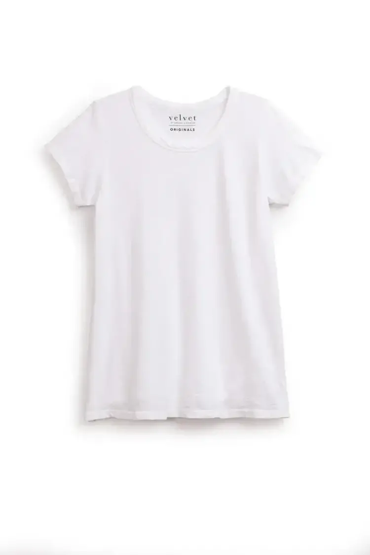 Velvet TILLY03 Crewneck Tee White