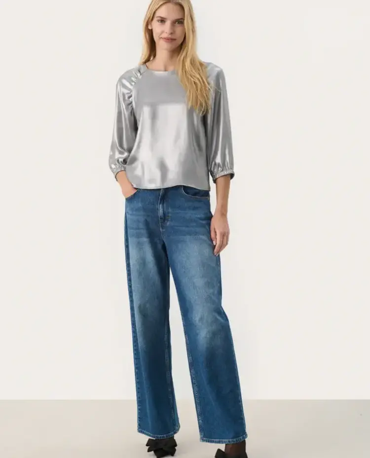 Part Two Marica Blouse Silver Metallic