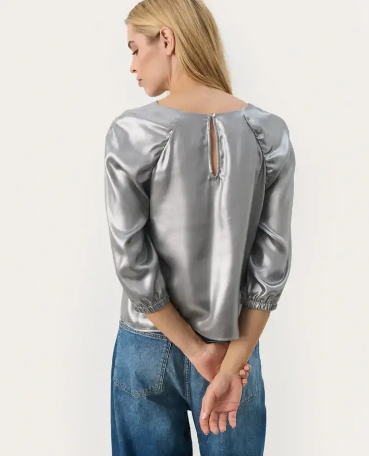 Part Two Marica Blouse Silver Metallic