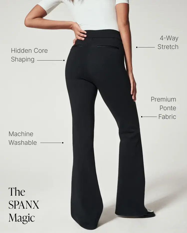 Spanx Ponte Flare Black (Regular)