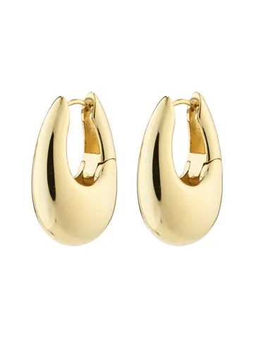Pilgrim Jewellery AUTUMN Chunky Retro Hoop Earrings Gold