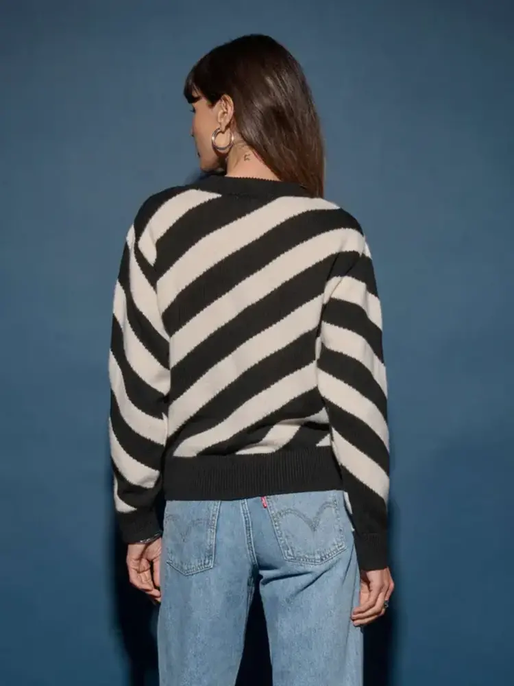 Nation Ltd. Fabienne Stripe Sweater Parchment Regatta Stripe