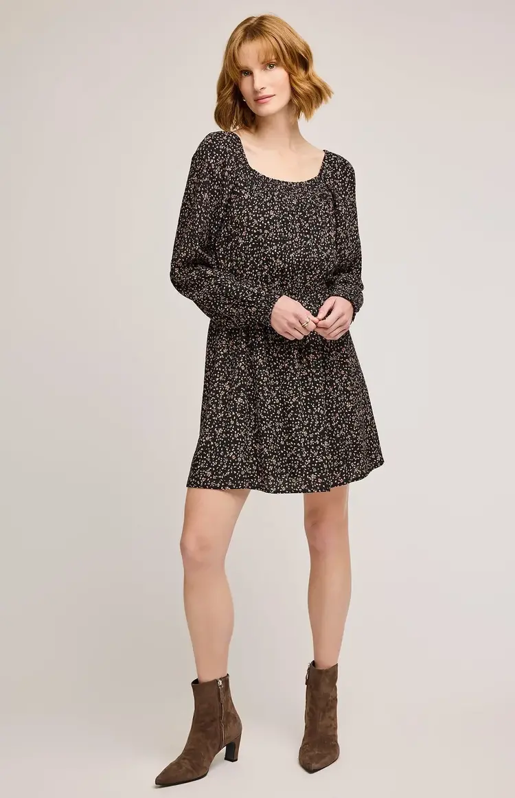 Gentle Fawn Sutton Floral Mini Dress Black Wildflower
