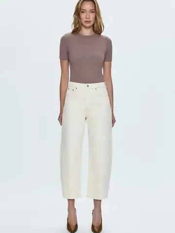 Pistola Eli High Rise Arched Leg Pant - Ecru