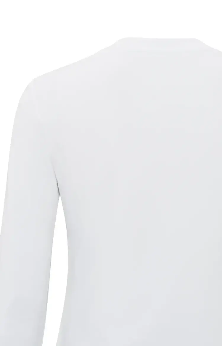 Yaya Heavy Quality Long Sleeve T-Shirt Pure White