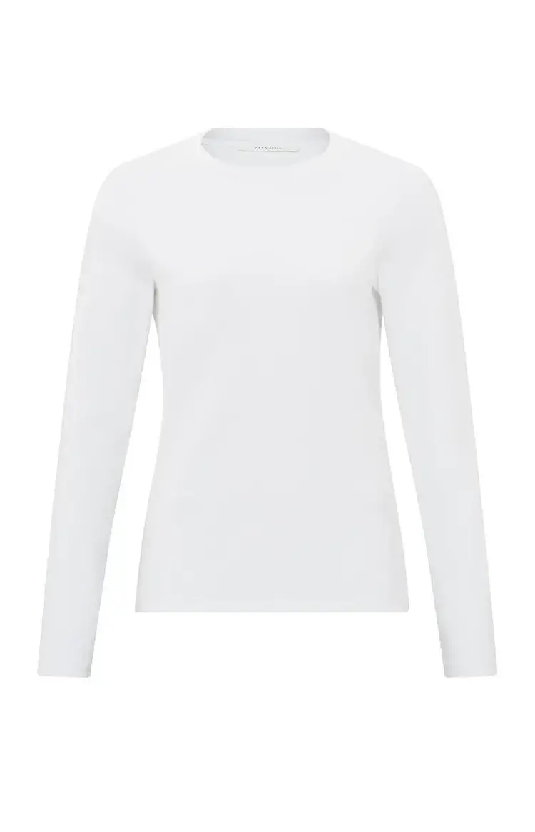 Yaya Heavy Quality Long Sleeve T-Shirt Pure White