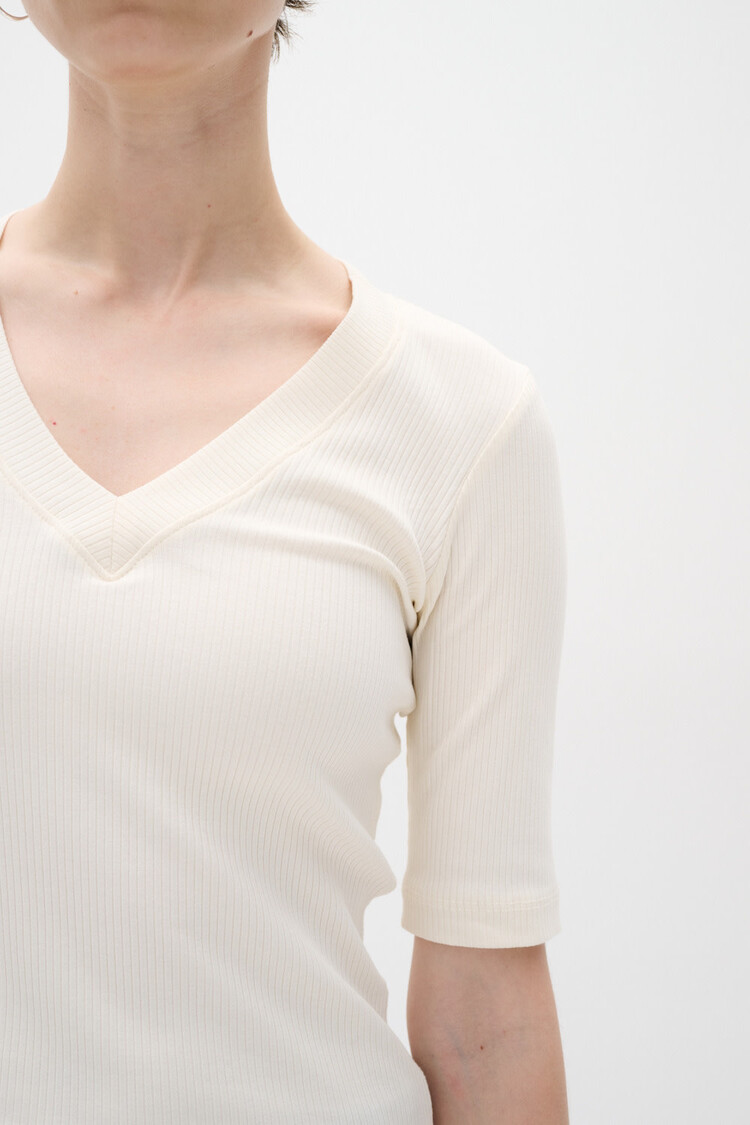 InWear Dagnal V-Neck T-Shirt Whisper White