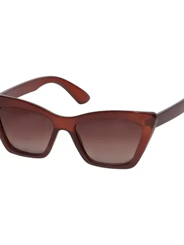 Pilgrim Jewellery DAKOTA Angular Cat-Eye Sunglasses Brown
