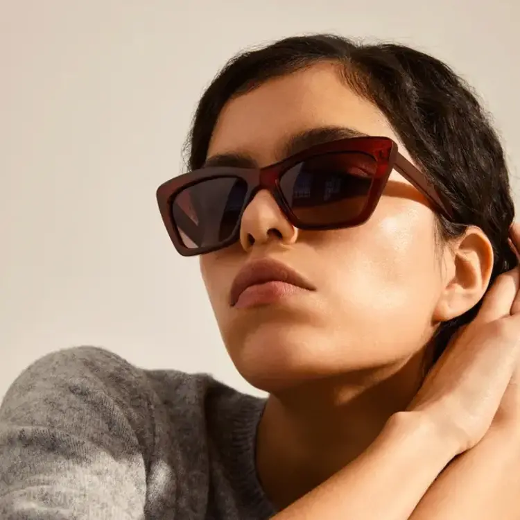 Pilgrim Jewellery DAKOTA Angular Cat-Eye Sunglasses Brown