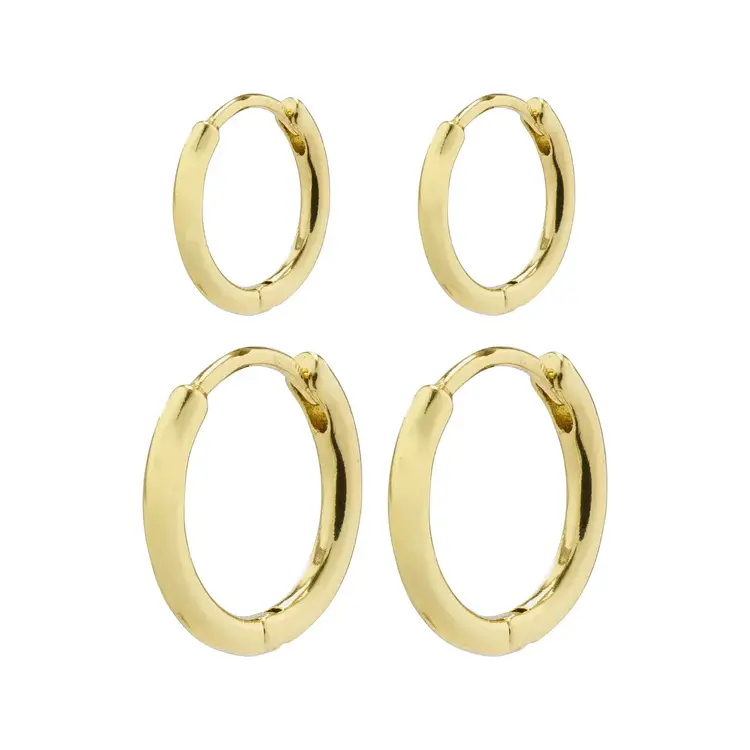Pilgrim Jewellery ARIELLA 2 in1 Hoop Earrings Gold