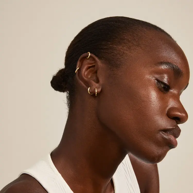 Pilgrim Jewellery ARIELLA 2 in1 Hoop Earrings Gold