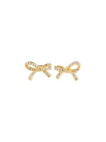 Pilgrim Jewellery CATHARINA Micro Crystal Bow Earrings Gold