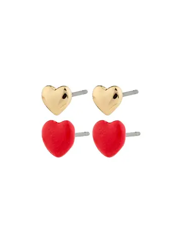 Pilgrim Jewellery MAEVE Heart 2 in 1 Earring Set Gold