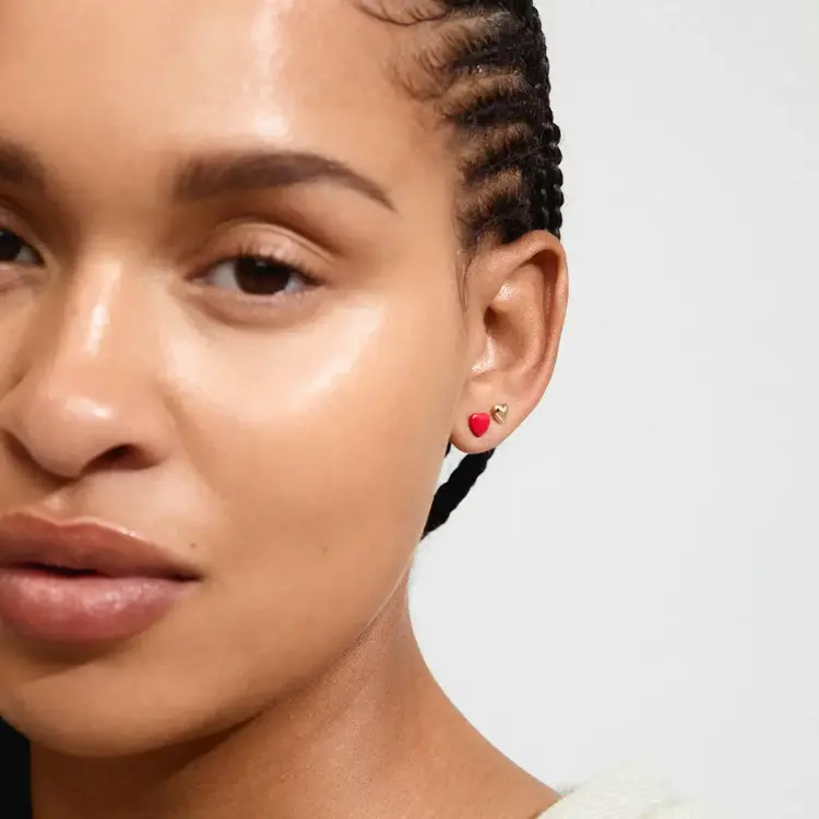 Pilgrim Jewellery MAEVE Heart 2 in 1 Earring Set Gold