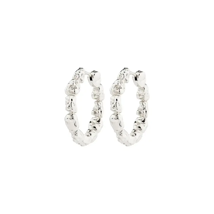 Pilgrim Jewellery TIDE Hoop Earrings Silver