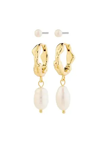 Pilgrim Jewellery JONNE Pearl 2 in 1 Earring Set