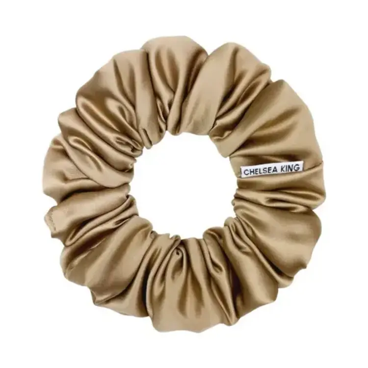 Chelsea King Brass Satin Scrunchie Classic