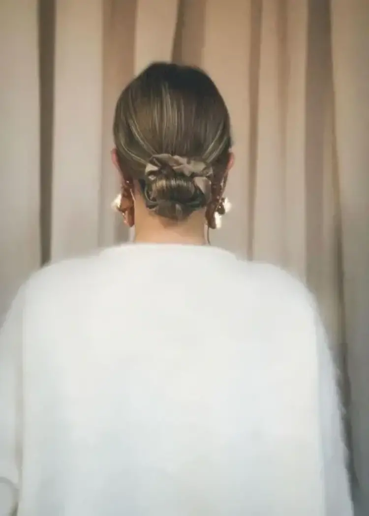 Chelsea King Brass Satin Scrunchie Classic