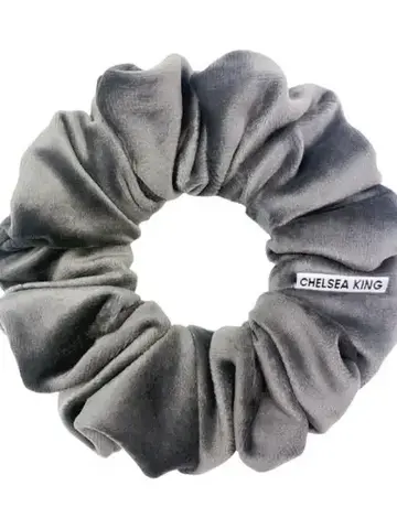 Chelsea King Edwardian Velvet Grey Scrunchie Classic