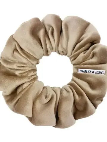 Chelsea King Edwardian Velvet Beige Scrunchie Classic