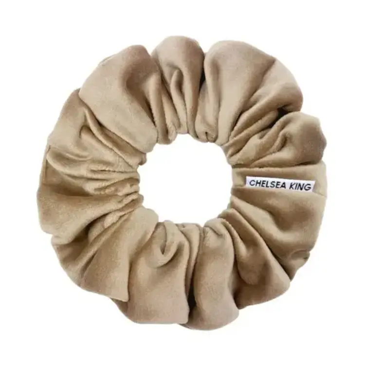 Chelsea King Edwardian Velvet Beige Scrunchie Classic