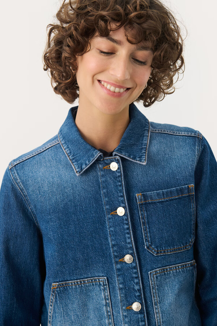 Part Two Nannie Jacket Medium Blue Denim