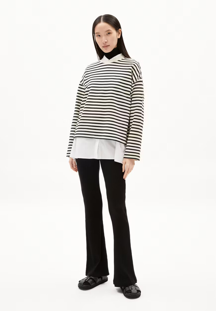 Armed Angels FRANKAA Maarlen Stripe Sweatshirt Undyed/Black