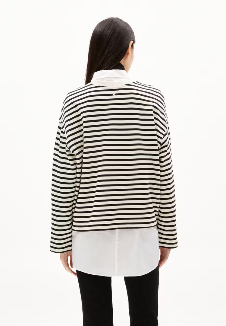 Armed Angels FRANKAA Maarlen Stripe Sweatshirt Undyed/Black