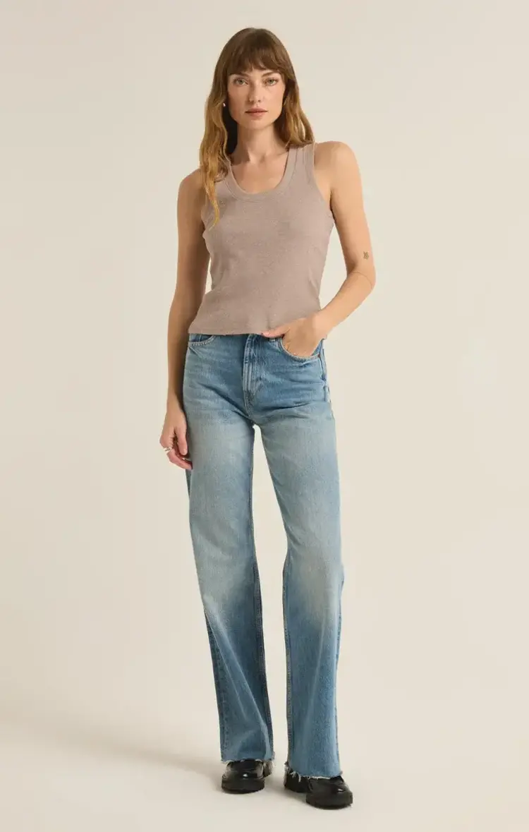ZSupply SIRENA Rib Tank Light Heather Taupe