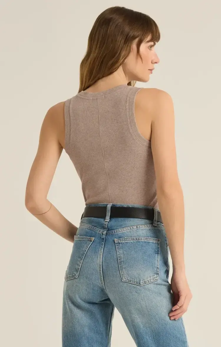 ZSupply SIRENA Rib Tank Light Heather Taupe