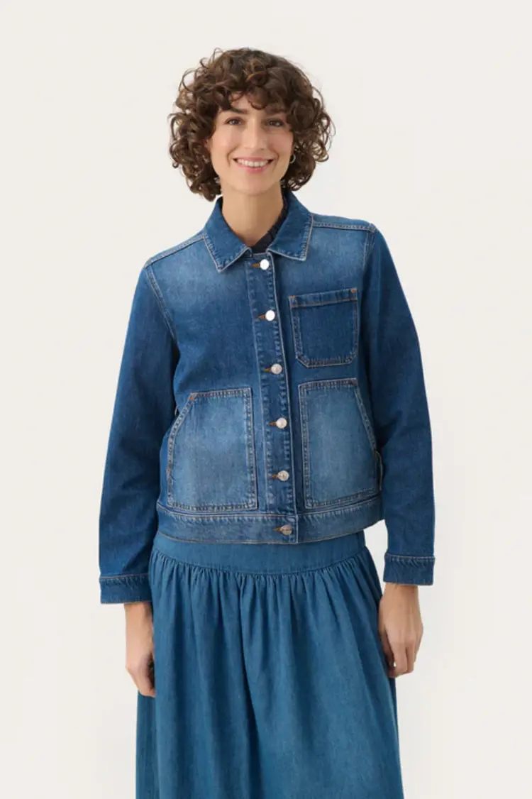 Part Two Nannie Jacket Medium Blue Denim
